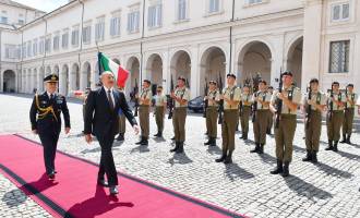 Romada İlham Əliyevin İtaliya Prezidenti Sercio Mattarella ilə görüşü olub 