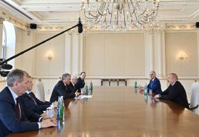 Ильхам Алиев принял делегацию во главе с председателем Государственной Думы Российской Федерации