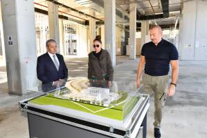 Ilham Aliyev viewed progress of construction works at Shusha hotel and conference center