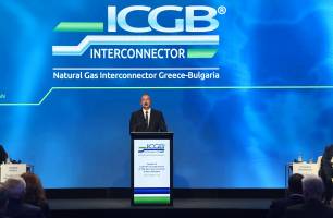 Ильхам Алиев принял участие в церемонии открытия газового интерконнектора Греция-Болгария в Софии