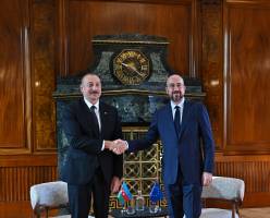 Ilham Aliyev met with President of European Council in Prague