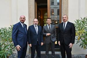 Meeting of Ilham Aliyev with President of France, President of European Council, and Prime Minister of Armenia was held in Prague