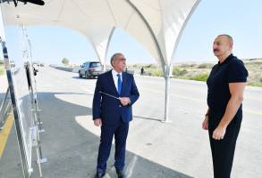 Ilham Aliyev attended the opening of Shukurbayli-Jabrayil section of Shukurbayli-Jabrayil-Hadrut highway