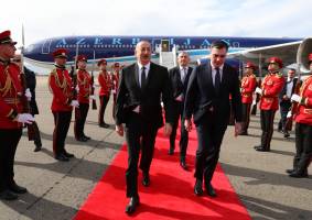 Ilham Aliyev arrived in Georgia for working visit