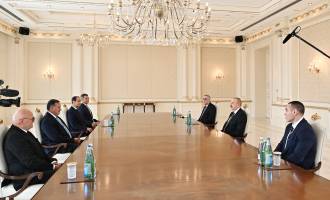 Ilham Aliyev has received the President of the European Olympic Committees, and President of the Hellenic Olympic Committee Spyros Capralos