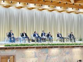 Ильхам Алиев присутствовал на мероприятии в комплексе «Вечный город» в Самарканде, где состоялись выступления фольклорных коллективов стран-членов Организации тюркских государств