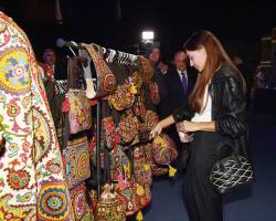 First Lady of Azerbaijan Mehriban Aliyeva viewed “Illusions of time” exhibition in Samarkand