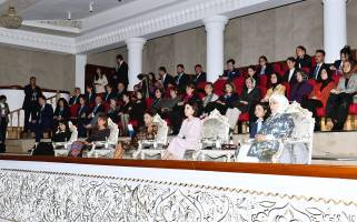 First Lady of Azerbaijan Mehriban Aliyeva watched "Lazgi" ballet in Samarkand