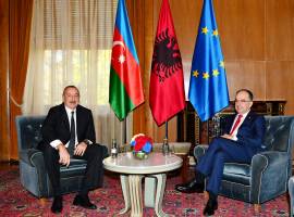 Состоялась встреча Ильхама Алиева с Президентом Албании Байрамом Бегаем один на один