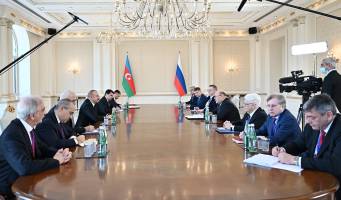 Ilham Aliyev, Prime Minister of Russia Mikhail Mishustin held expanded meeting