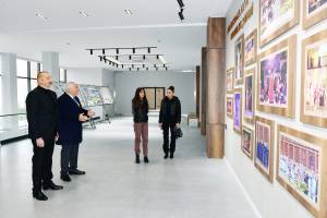 Ilham Aliyev viewed conditions created in new administrative building of Shaki City Executive Authority