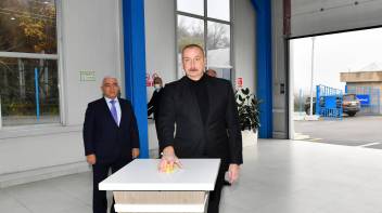 Visit of Ilham Aliyev to Shaki and Oghuz