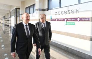 Ilham Aliyev attended opening of “Khojasan” station and electric depot of Baku Metro