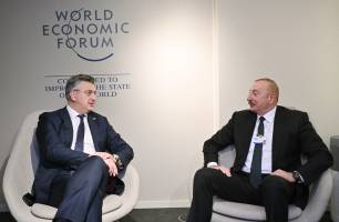 İlham Əliyevin Davosda Xorvatiyanın Baş naziri ilə görüşü olub