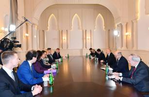Ilham Aliyev received delegation led by EU Commissioner