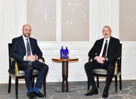 Ilham Aliyev met with President of European Council in Munich