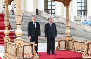 Official welcome ceremony was held for Ilham Aliyev in Dushanbe