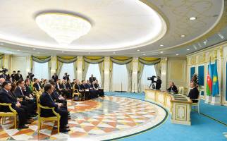 Президенты Азербайджана и Казахстана выступили с заявлениями для прессы