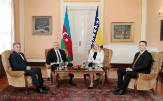 Ilham Aliyev held meeting with Chairwoman and members of Presidency of Bosnia and Herzegovina in Sarajevo