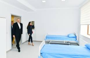 Ilham Aliyev and First Lady Mehriban Aliyeva have viewed the conditions created after the overhaul at the 80-bed Maternity Home and Children’s Polyclinic of the Salyan District Central Hospital