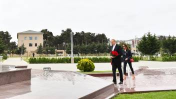 Ilham Aliyev and First Lady Mehriban Aliyeva visited Neftchala district