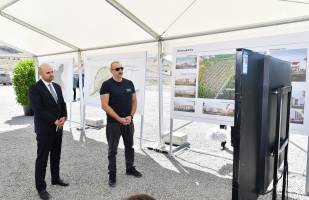 Ilham Aliyev has attended a ceremony of the laying of the foundation stone for the village of Zilanli, the Gubadli district