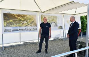 Ilham Aliyev has attended a groundbreaking ceremony for the Khudafarin settlement of the Jabrayil district