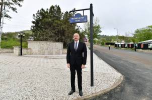Signs at intersection of Heydar Aliyev and 8 November streets were unveiled in Shusha