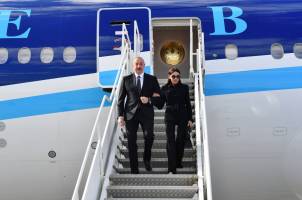 Ilham Aliyev arrived in Lithuania for official visit