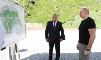 Ilham Aliyev has attended a groundbreaking ceremony for the village of Zallar of the Kalbajar district