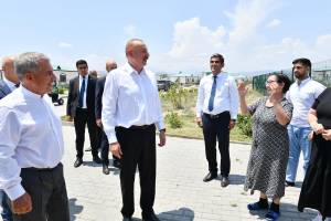 Ilham Aliyev and Rais of Tatarstan Rustam Minnikhanov visited Aghali village of Zangilan district