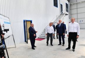 Ilham Aliyev and Rais of the Republic of Tatarstan of the Russian Federation Rustam Minnikhanov, have attended the inauguration of Auto Leasing Azerbaijan LLC in the Araz Valley Economic Zone Industrial Park in the Jabrayil district