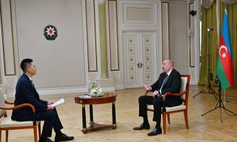 Ilham Aliyev was interviewed by China Media Group media corporation