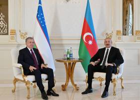 Presidents of Azerbaijan and Uzbekistan held one-on-one meeting
