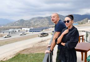 Ilham Aliyev and First Lady Mehriban Aliyeva attended inauguration of furniture factory in Lachin industrial zone, viewed conditions created at several enterprises