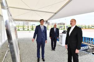Ильхам Алиев заложил фундамент спортивного комплекса в городе Физули 
