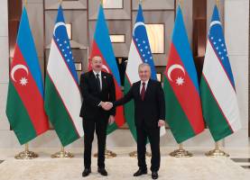 В Ташкенте состоялась встреча Ильхама Алиева с Президентом Узбекистана Шавкатом Мирзиёевым