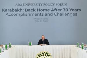 Ильхам Алиев принял участие в Форуме «Карабах: Возвращение домой спустя 30 лет. Достижения и трудности»