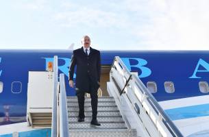 Ilham Aliyev arrived in Serbia for working visit
