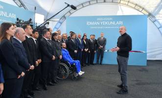 Ильхам Алиев на церемонии, посвященной спортивным итогам 2023 года, встретился с награжденными представителями спортивной общественности
