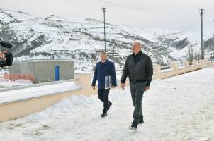 Ilham Aliyev visited Turshsu settlement in Shusha district