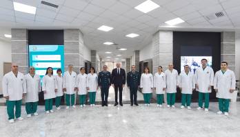 Ильхам Алиев принял участие в открытии в Баку нового военного госпитального комплекса Государственной пограничной службы 