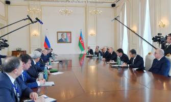 Состоялась встреча Ильхама Алиева с председателем Правительства России