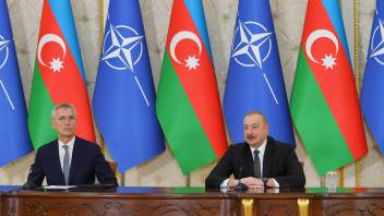 Ильхам Алиев и генеральный секретарь НАТО Йенс Столтенберг выступили с заявлениями для прессы