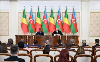 Azerbaijani and Congolese presidents made press statements