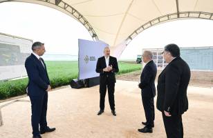 Ilham Aliyev visited complex of irrigation facilities in Hajigabul
