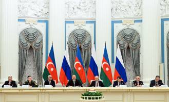 Joint meeting was held between Azerbaijani and Russian Presidents with railway veterans and workers on the occasion of the 50th anniversary of the Baikal-Amur Mainline