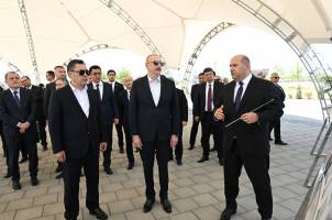 Presidents of Azerbaijan and Kyrgyzstan visited the city of Aghdam