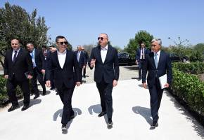 Ilham Aliyev and President Sadyr Zhaparov attended opening of Aghdam Juma Mosque after restoration