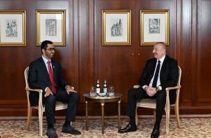 В Берлине началась встреча Президента Ильхама Алиева с министром промышленности и передовых технологий Объединенных Арабских Эмиратов